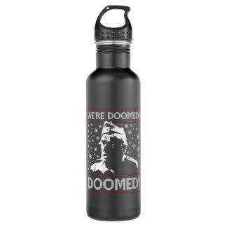 Dads Army We're Doomed Christmas Knit Pattern 710 Ml Water Bottle