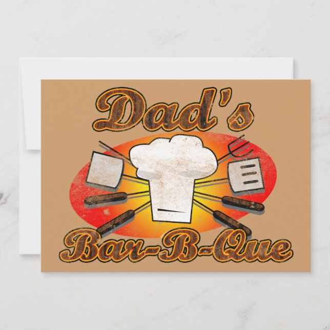 Dad's Bar-B-Que Invitation (Front)