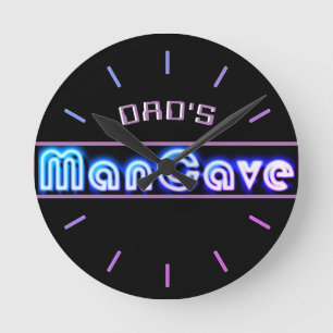 DAD'S BAR, MANCAVE, DEN - Neon Clock Customisable