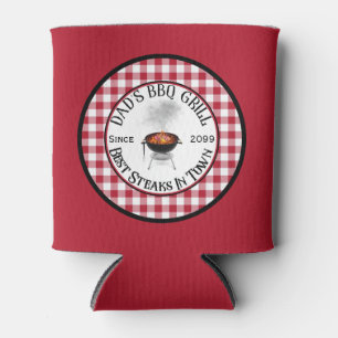 Dad's BBQ Grill Best Steaks In Town  Can Cooler