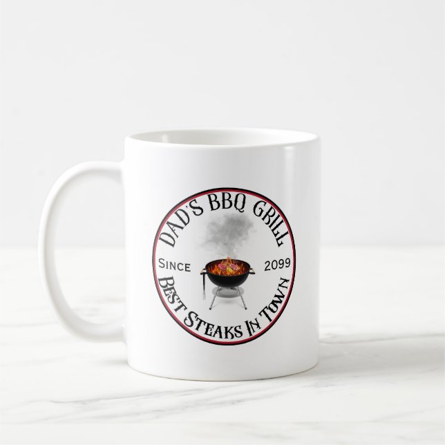 Dad's BBQ Grill Best Steaks In Town Mug (Left)