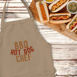 Dads BBQ Hot Dog Chef Kitchen Apron