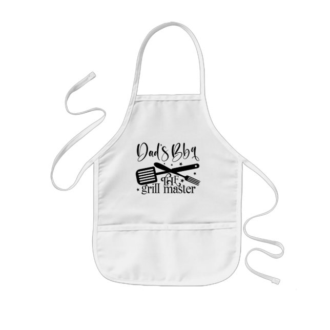 Dads BBQ The Grill Master Kids Apron (Front)