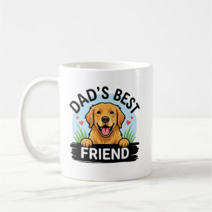 Dad's Best Friend Golden Retriever Dog Dad Mug