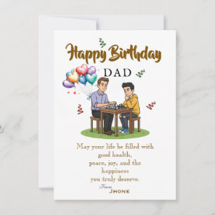 Dads' birthday card