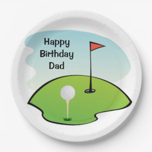 Dads' Birthday - Golf Paper Party Plates