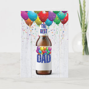 Dad's birthday party beer bottle card