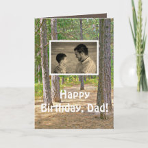 Dad's Birthday, Rustic, Forest Hiking Photo Card