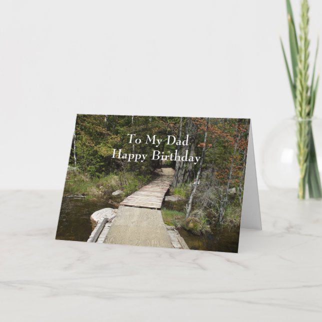Dad's Birthday -Wooden Path Card (Front)
