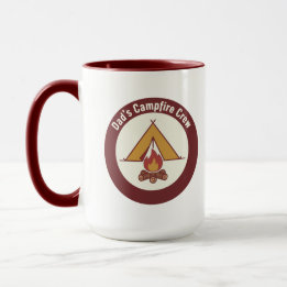 Dad's Campfire Crew Tent Badge Father's Day Mug