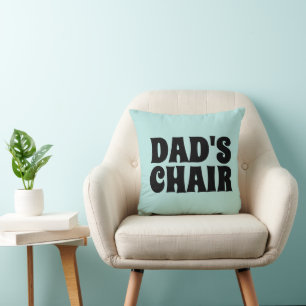 DAD'S CHAIR DAD BLUE THROW PILLOWS