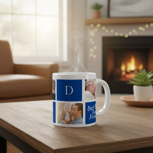 Dad's Collage photo, Capturing Precious Moment Large Coffee Mug