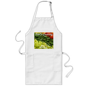 Dad's Cooking Bites, Long Apron, White Apron