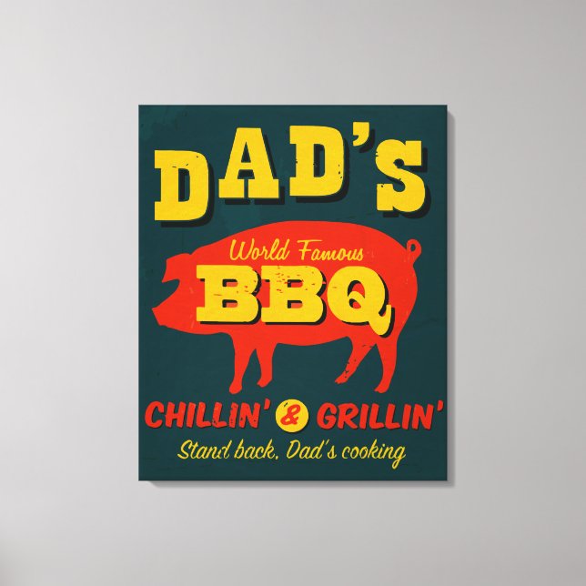 Dad's Cooking Canvas Print (Front)