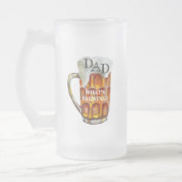 Dad's Custom Monogram Name on Back Frosted 