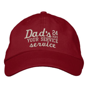 Dad's Customisable 24 HRS Service Have Fun! Embroidered Hat