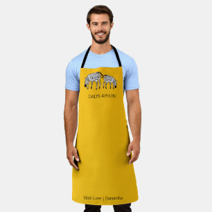 Dad's Cute and Happy Kenyan Zebras Apron