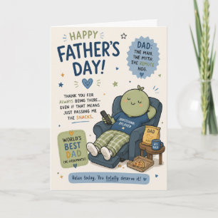 Dad's Day Off Funny Father's Day Card