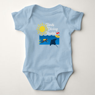 Dads Diving Buddy Design - Baby Jersey Bodysuit