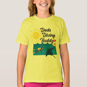 Dads Diving Buddy Design - Girls' Basic T-Shirt