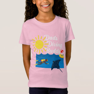 Dads Diving Buddy Design - Girls' Fine Jersey T-Sh T-Shirt