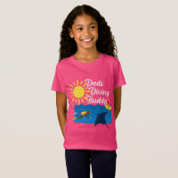 Dads Diving Buddy Design - Girls' Fine Jersey T-Sh