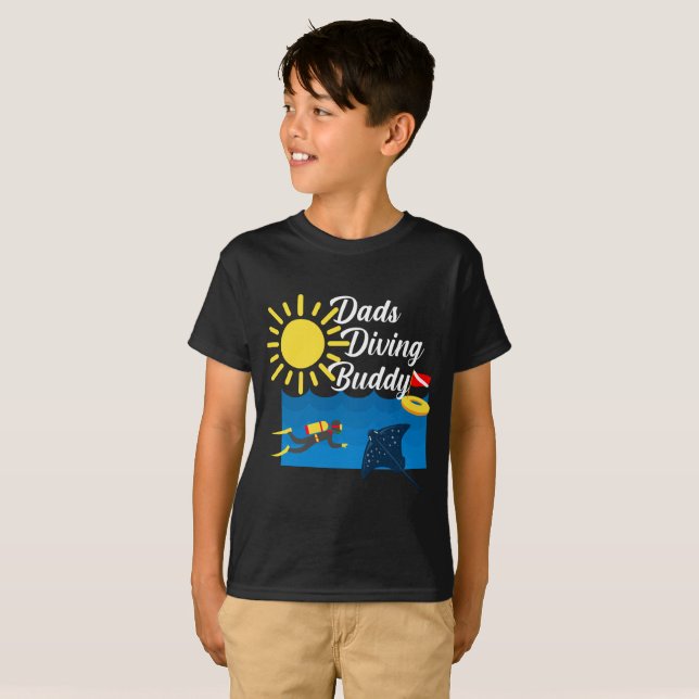 Dads Diving Buddy Design - Kids' Basic T-Shirt (Front Full)