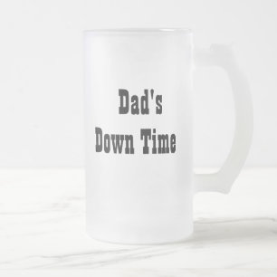 Dad's Down Time Personalize Frosted Mug Gift