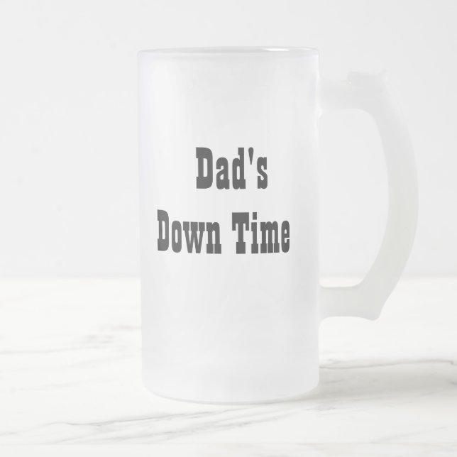 Dad's Down Time Personalize Frosted Mug Gift (Right)