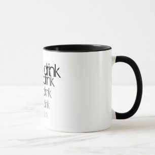 Dad's Drink - shades of grey - black ringer Mug