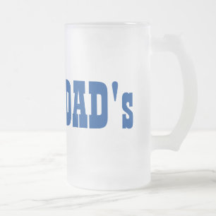 Dad's Fathers Day Birthday Frosted Glass Beer Mug