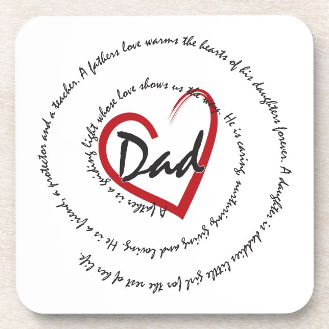 Dads - Fathers Day Coaster (Front)