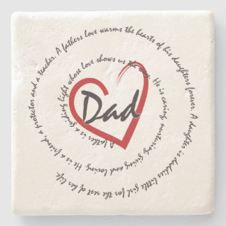 Dads - Fathers Day Stone Coaster