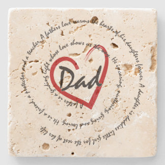 Dads - Fathers Day Stone Coaster