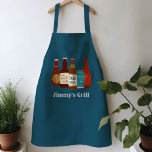 Dad's Favourite Beer Personalised Apron<br><div class="desc">Treat the grill-loving dad with this one-of-a-kind illustration of dad's favourite beer on a personalised apron for Father's Day or Grandparents' Day. A fun addition to his outdoor BBQ scene,  this awesome design features a collection of hand-drawn illustrated beers. Finish with their name!</div>