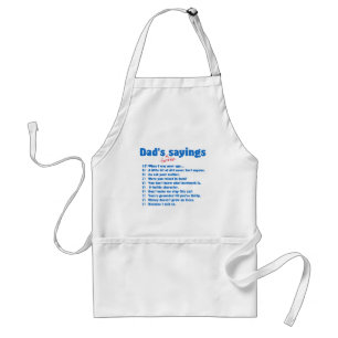 Dads favourite sayings apron