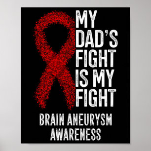 Dad's Fight Is My Fight Brain Aneurysm Awareness Poster