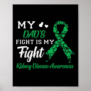 Dad's Fight Is My Fight Kidney Disease Awareness Poster