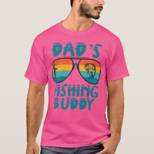 Dads Fishing Buddy Cute Fish Sunglasses Youth Kids T-Shirt