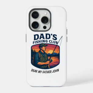 Dad's Fishing Club Retro Sunset Father's Day iPhone 15 Pro Case