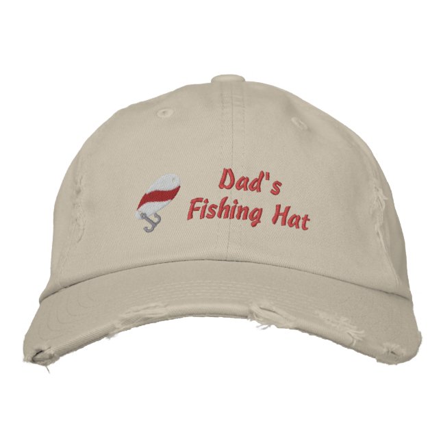 Dad's Fishing Hat Custom Personalised (Front)