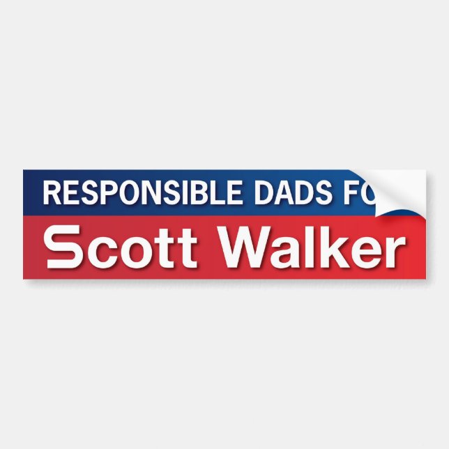 Dads for Scott Walker Bumper Sticker (Front)