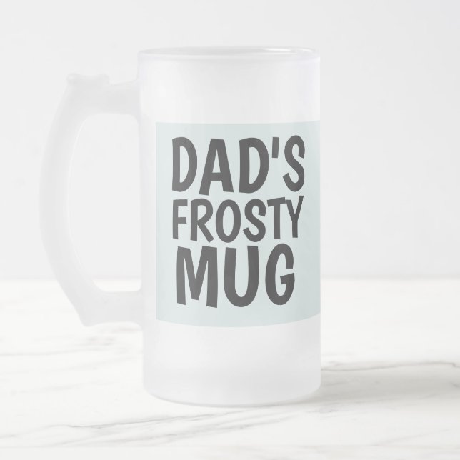 DAD'S FROSTY FATHER'S DAY FROSTED GLASS Mug (Left)