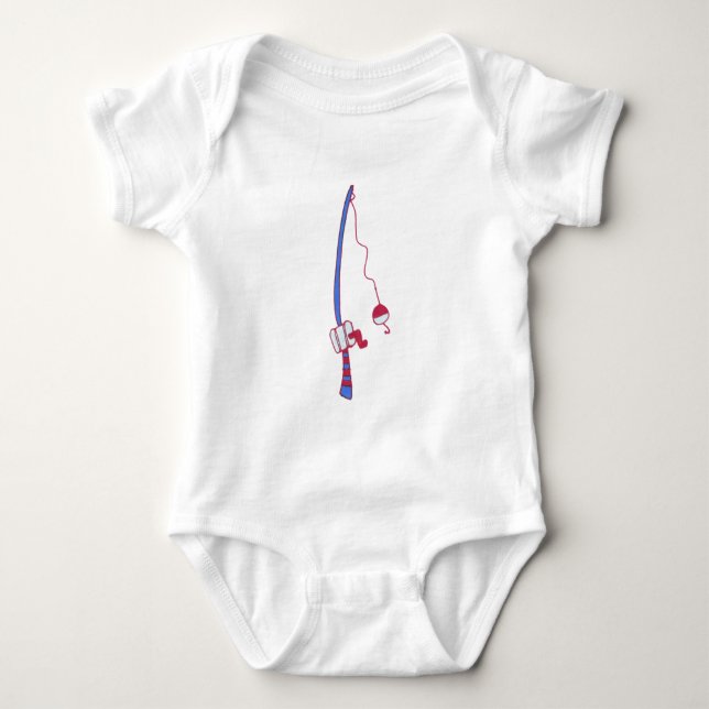 dad's future fishing buddy baby bodysuit (Front)