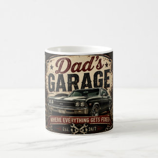 Dad's Garage Coffee Mug for Classic Car and Tool L