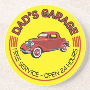 Dad's Garage for father who has car workshop Coaster