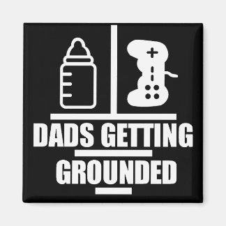 Dads Getting Grounded Logo Magnet
