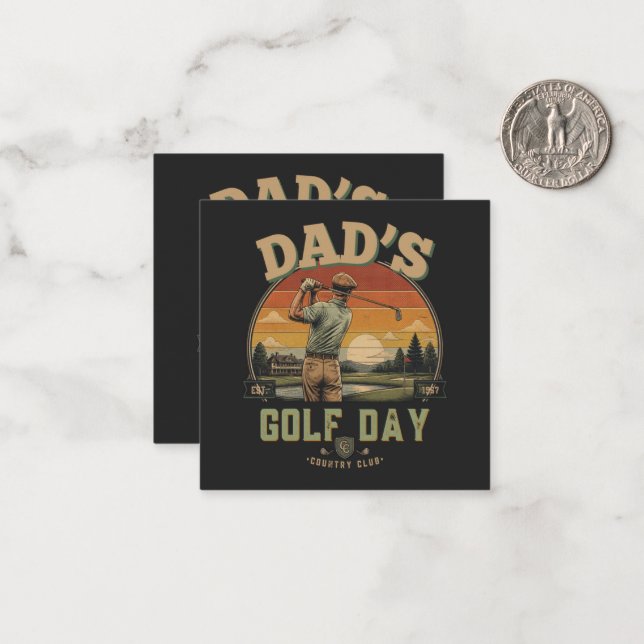 Dad's Golf Day Card (Front/Back In Situ)