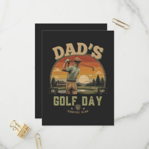 Dad's Golf Day Invitation Postcard