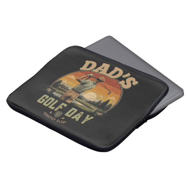Dad's Golf Day Laptop Sleeve (Front Top)